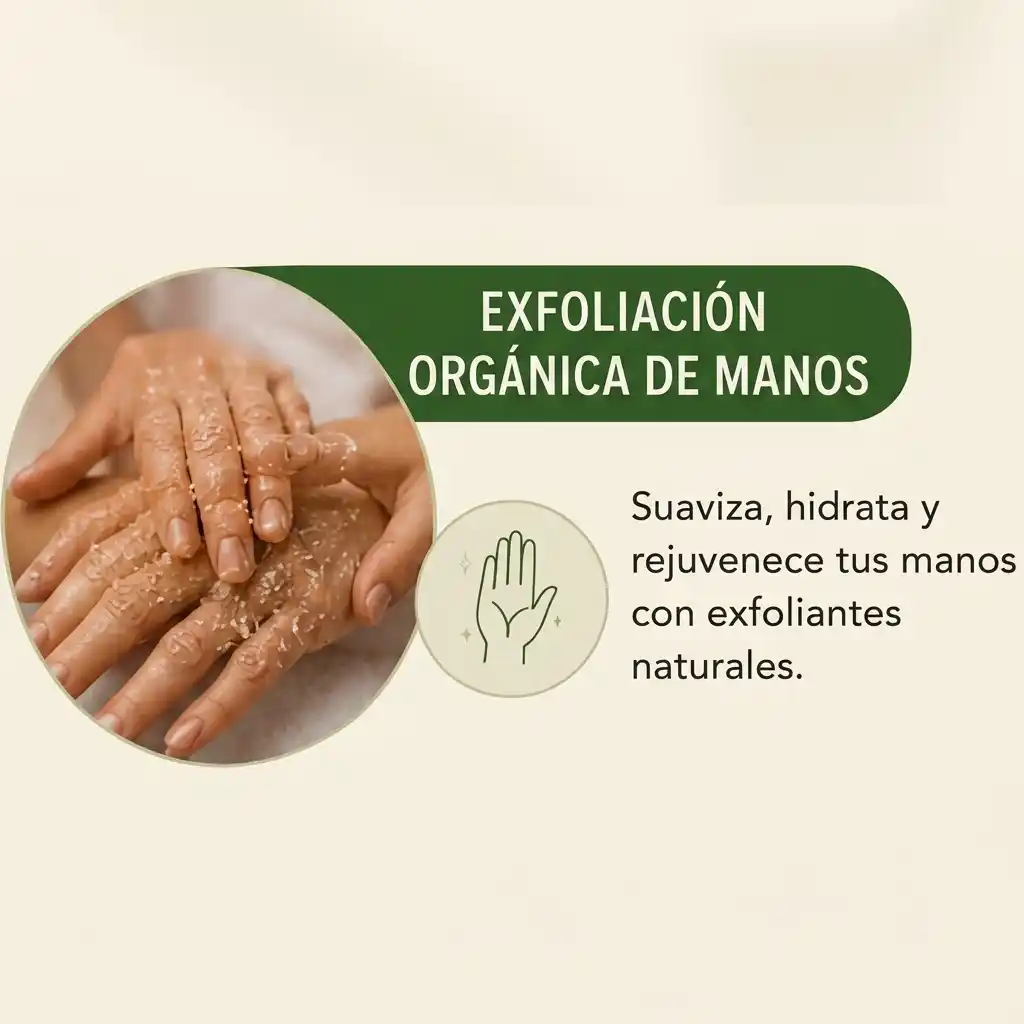 Exfoliación orgánica de manos